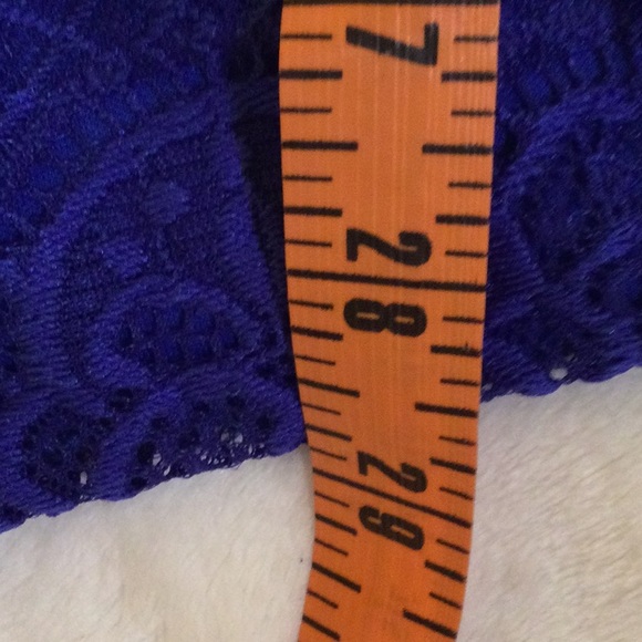 B Darlin Royal Blue Lace Midi Dress - Picture 7 of 10